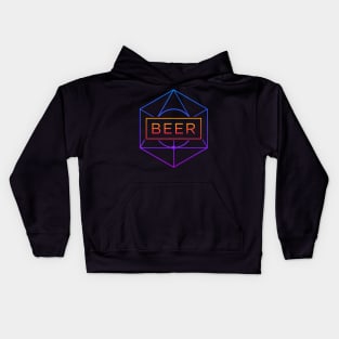 BEER – Trippy Retro Sacred Geometry Kids Hoodie